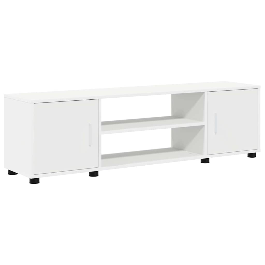 4 Piece TV Cabinet Set Wall-mounted White Engineered wood