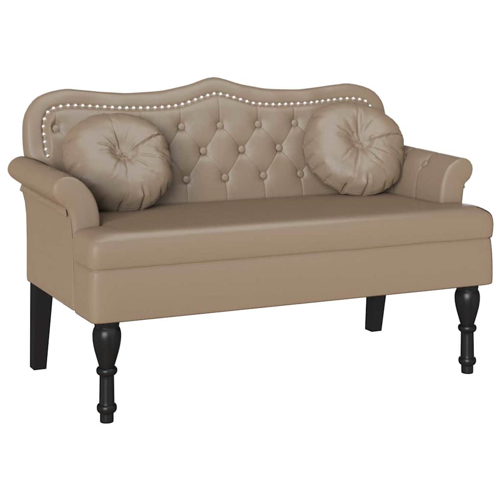 Chesterfield Bench Cappuccino 120.5 x 65 x 75 cm Faux Leather