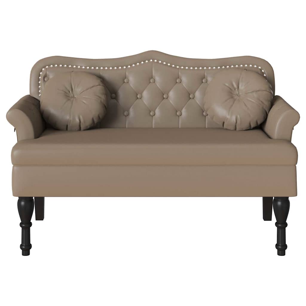Chesterfield Bench Cappuccino 120.5 x 65 x 75 cm Faux Leather
