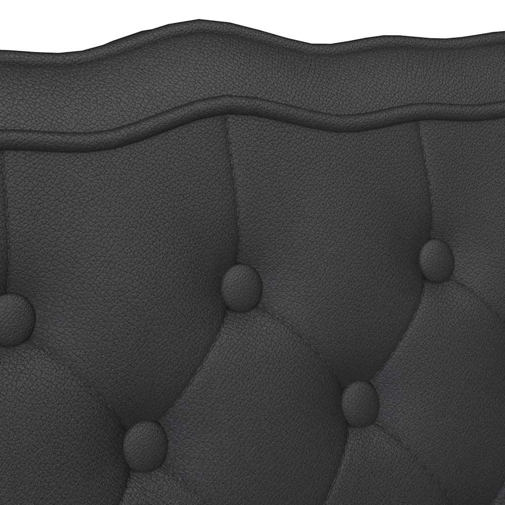 Chesterfield Bench Black 119.5 x 64.5 x 75 cm Faux Leather