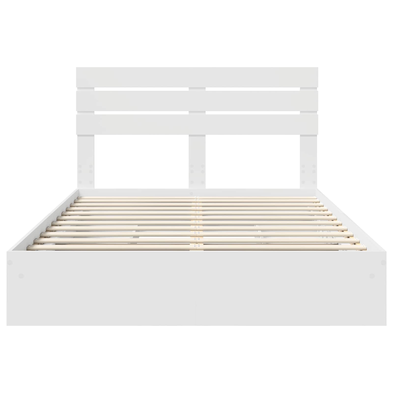 Bed Frame with Drawer Manual White 150 x 200 cm Engineered Wood