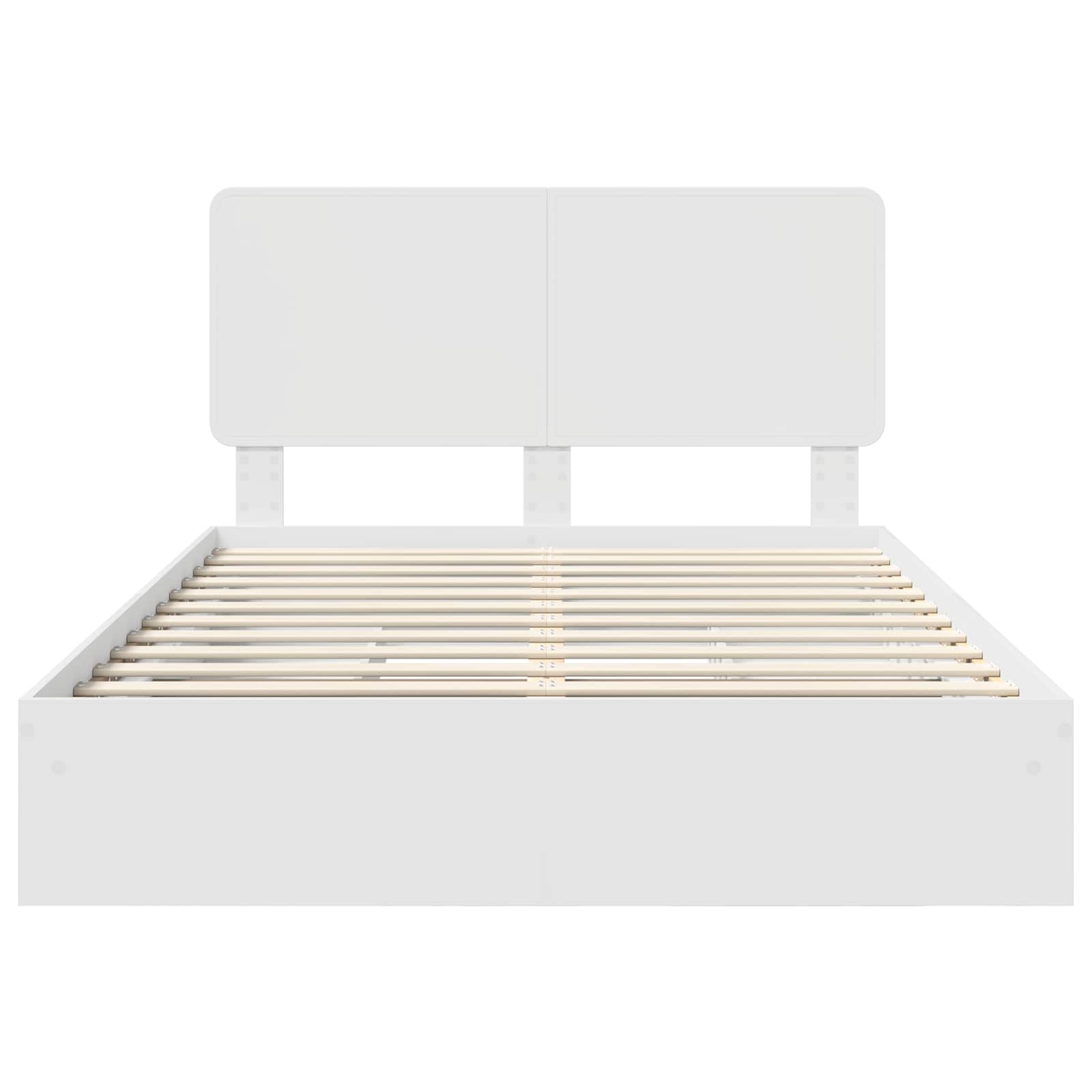 Bed Frame with Drawer White 150 x 200 cm Engineered Wood