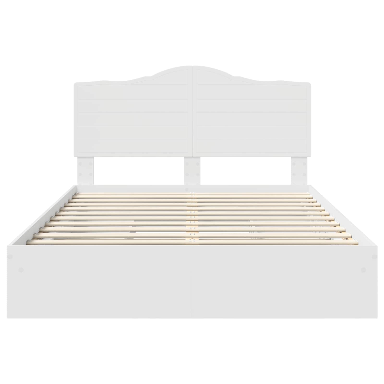 Bed Frame with Drawer White 150 x 200 cm Engineered Wood