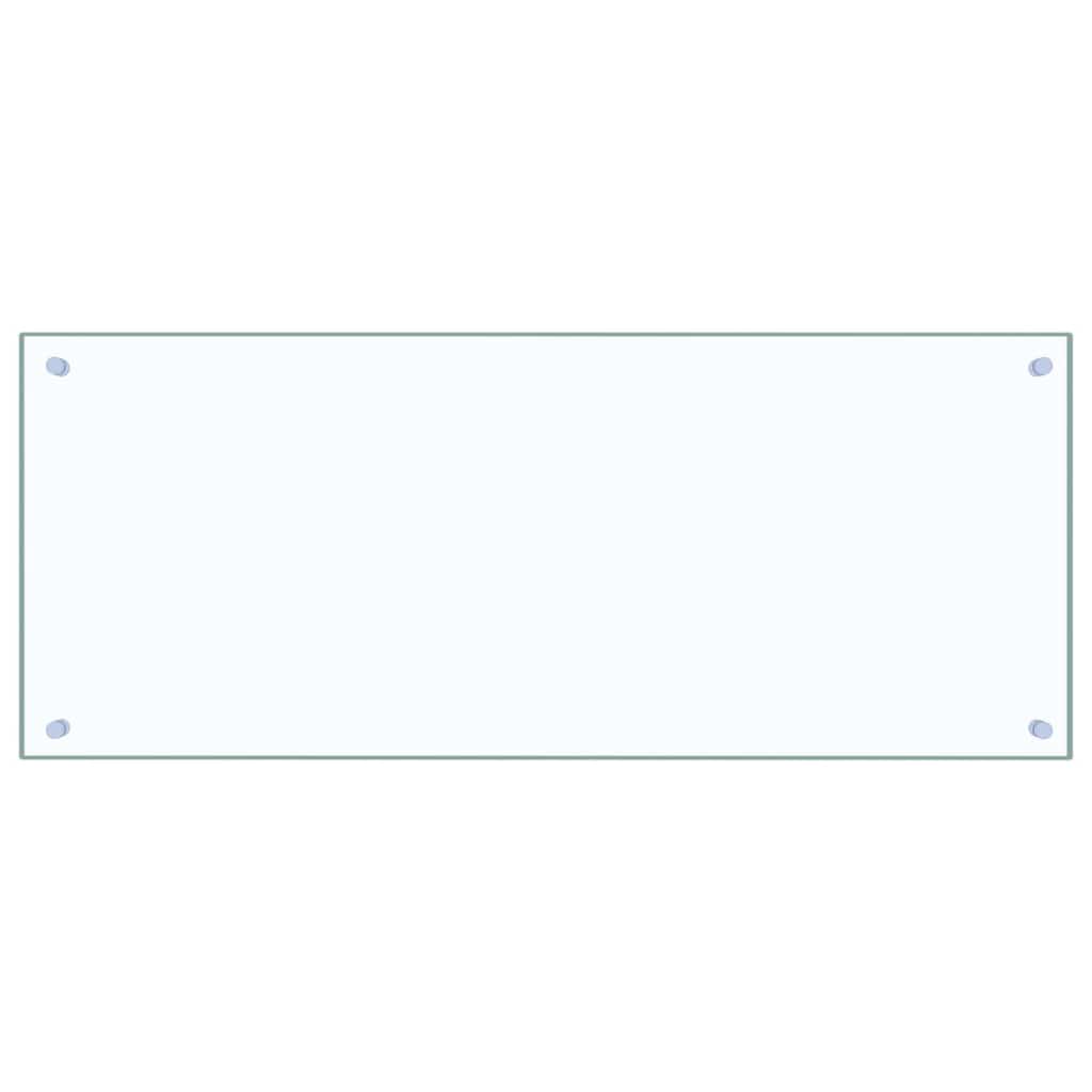 Kitchen Backsplash 2 pcs Transparent 100 x 40 cm Tempered Glass