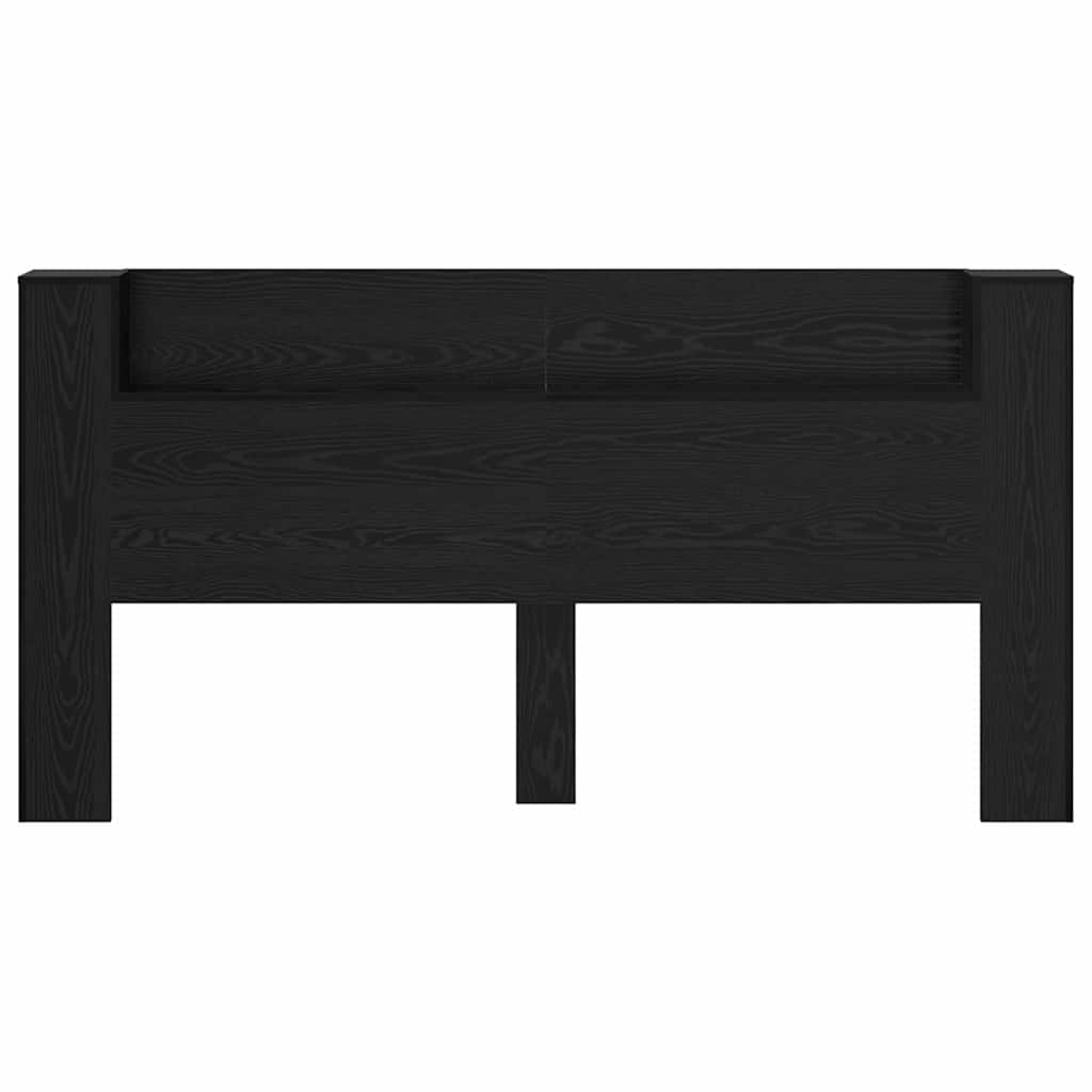 Headboard Black Oak 200 x 15 x 103.5 cm Engineered Wood