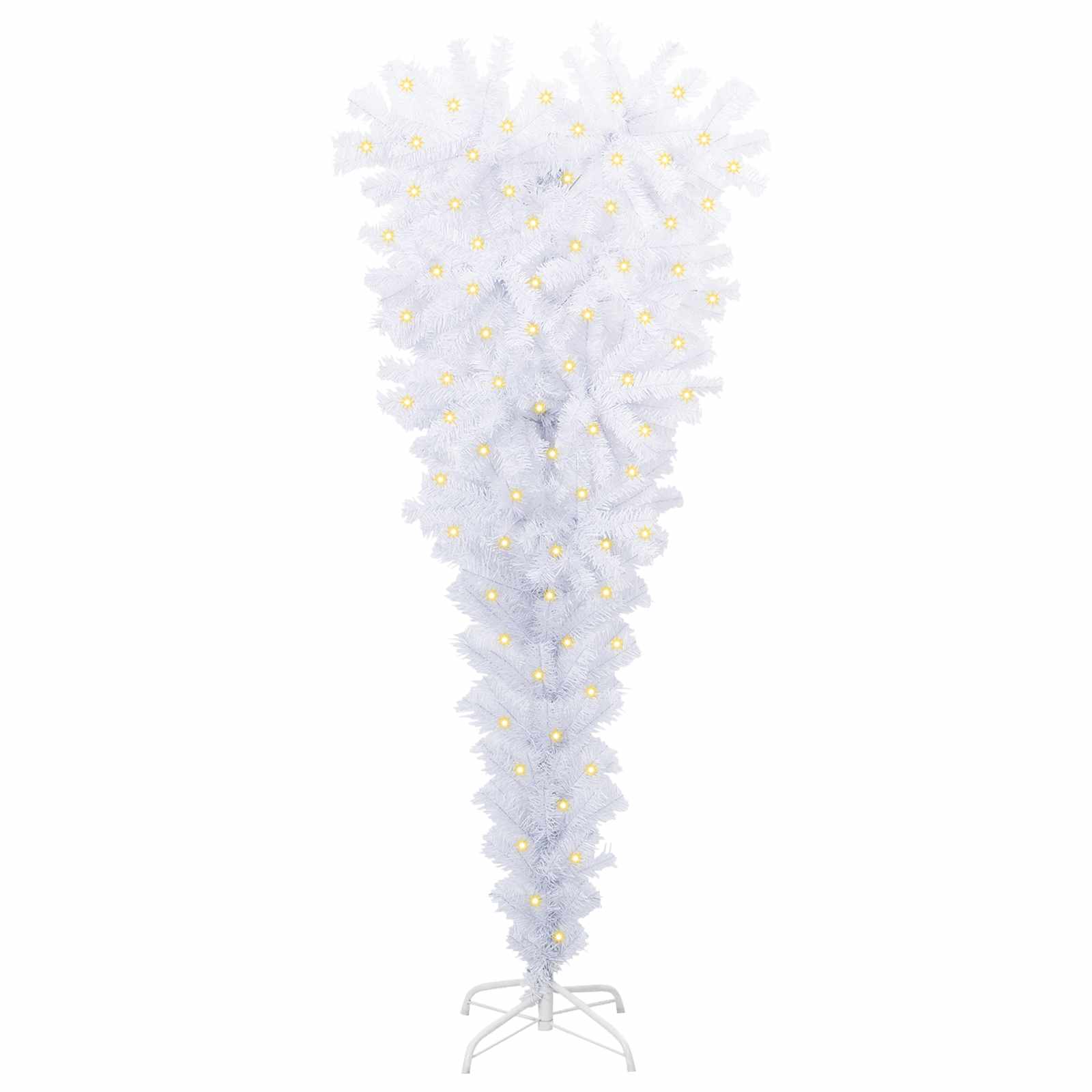 Artificial Christmas Tree with Stand White 150 cm PVC and Steel