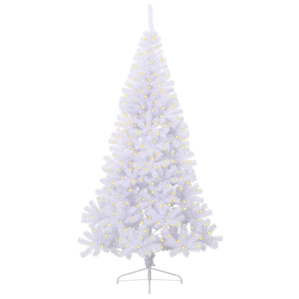 Artificial Christmas Tree with Stand White 240 cm PVC and Steel