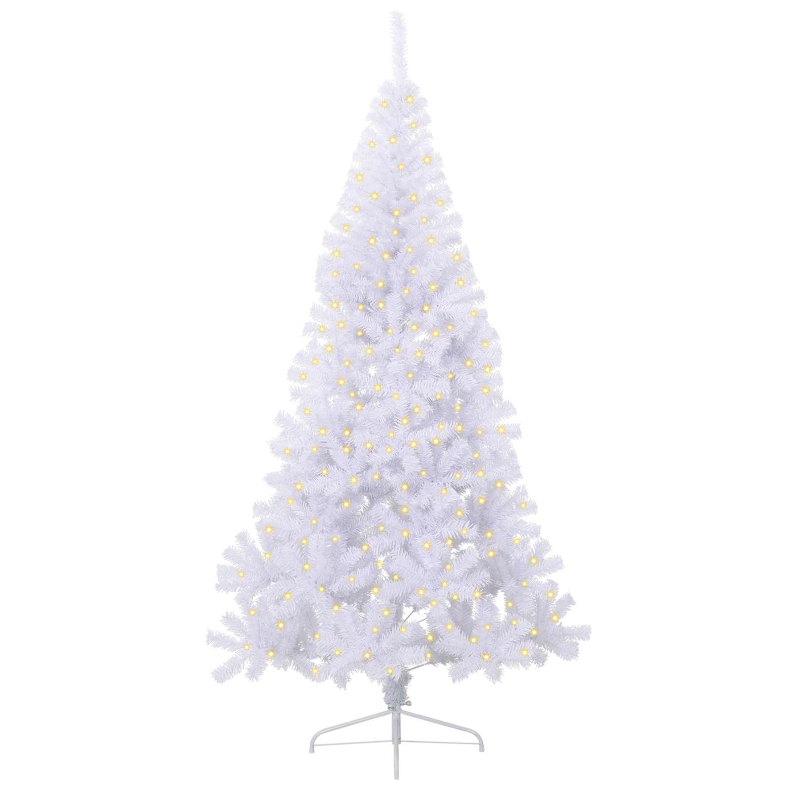 Artificial Christmas Tree with Stand White 240 cm PVC and Steel