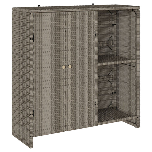 Storage Cabinet Grey 100x36x102 cm Rattan