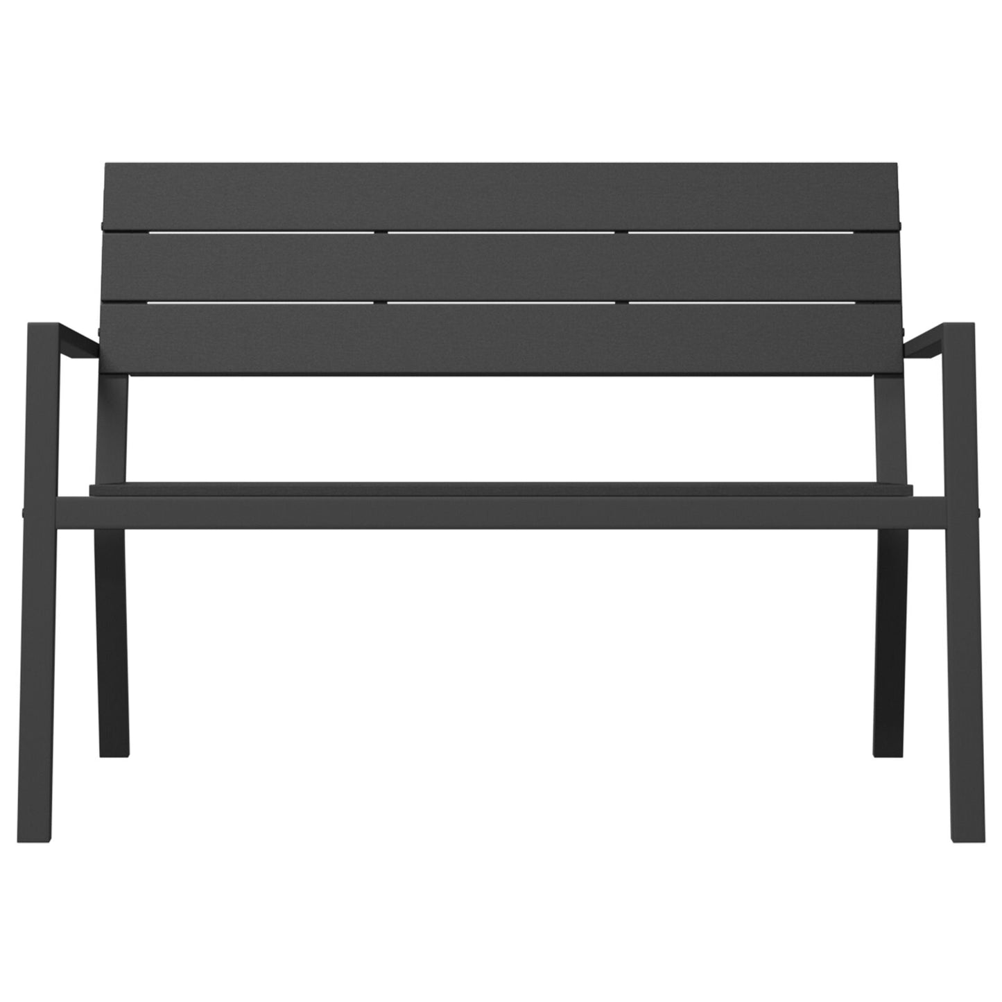 Garden Bench - Steel and WPC in Black