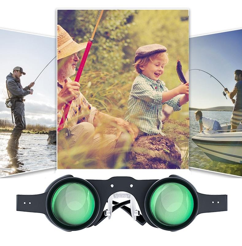 10x Hd Adjustable Focus Fishing Binoculars with Polarized Yellow Lens