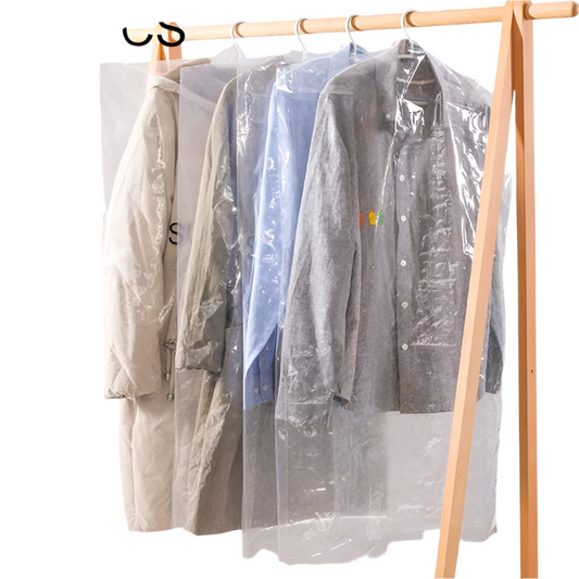 100 Disposable Dust Bags - 60x90cm - Thick Pe Material - Transparent