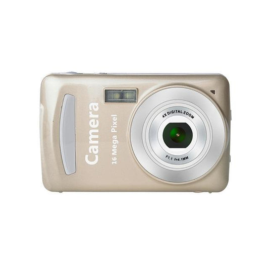 16mp Mini Digital Camera for Kids - 2.4 Inch 720p Cute Cartoon Design - Multifunctional Toy for Children's Birthday - Gold