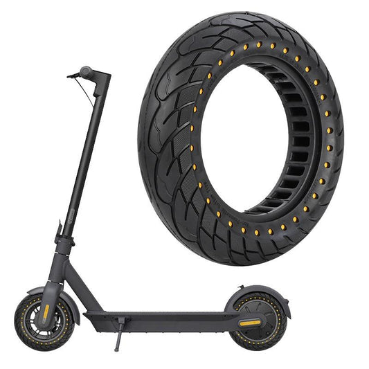 10 Inflatable Honeycomb Solid Run-flat Tire Electric Scooter - 36Mm Slot Yellow