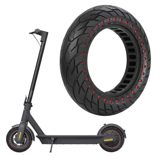 10x2.5 Inflatable Honeycomb Solid Run-flat Tire for Electric Scooter - Blue - 44Mm Slot Red