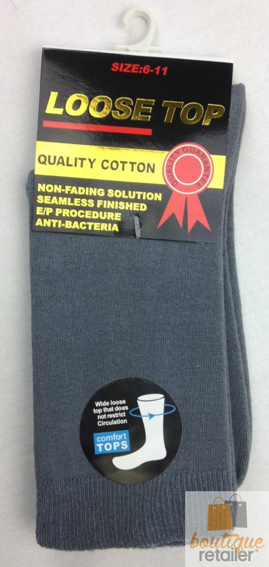 10x Pairs COTTON Rich LOOSE TOP SOCKS Medical Circulation Diabetic Comfort BULK -  -